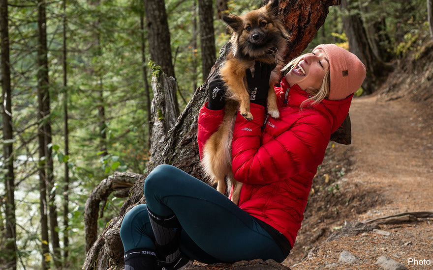 Pro freestyle skier Anna Segal on the trails