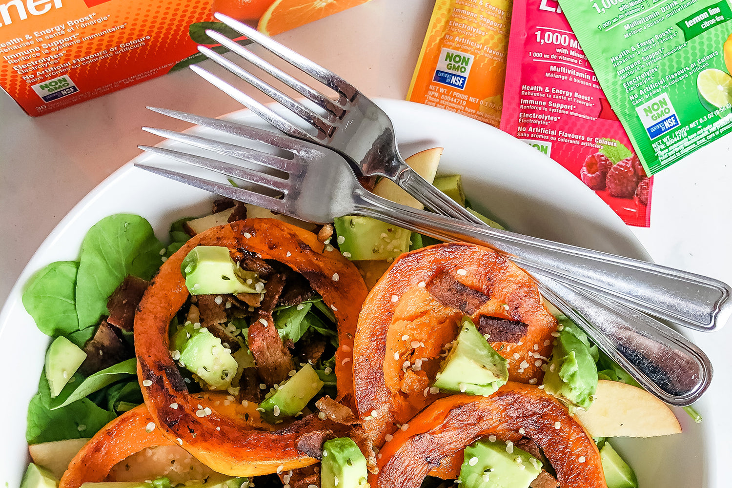 Winter Harvest Salad with Maple Cinnamon Tahini Dressing – Ener-Life - Natural Health Supplements