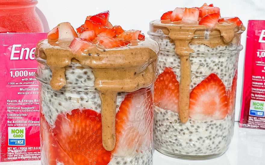 Peanut Butter & Jelly Overnight Oats